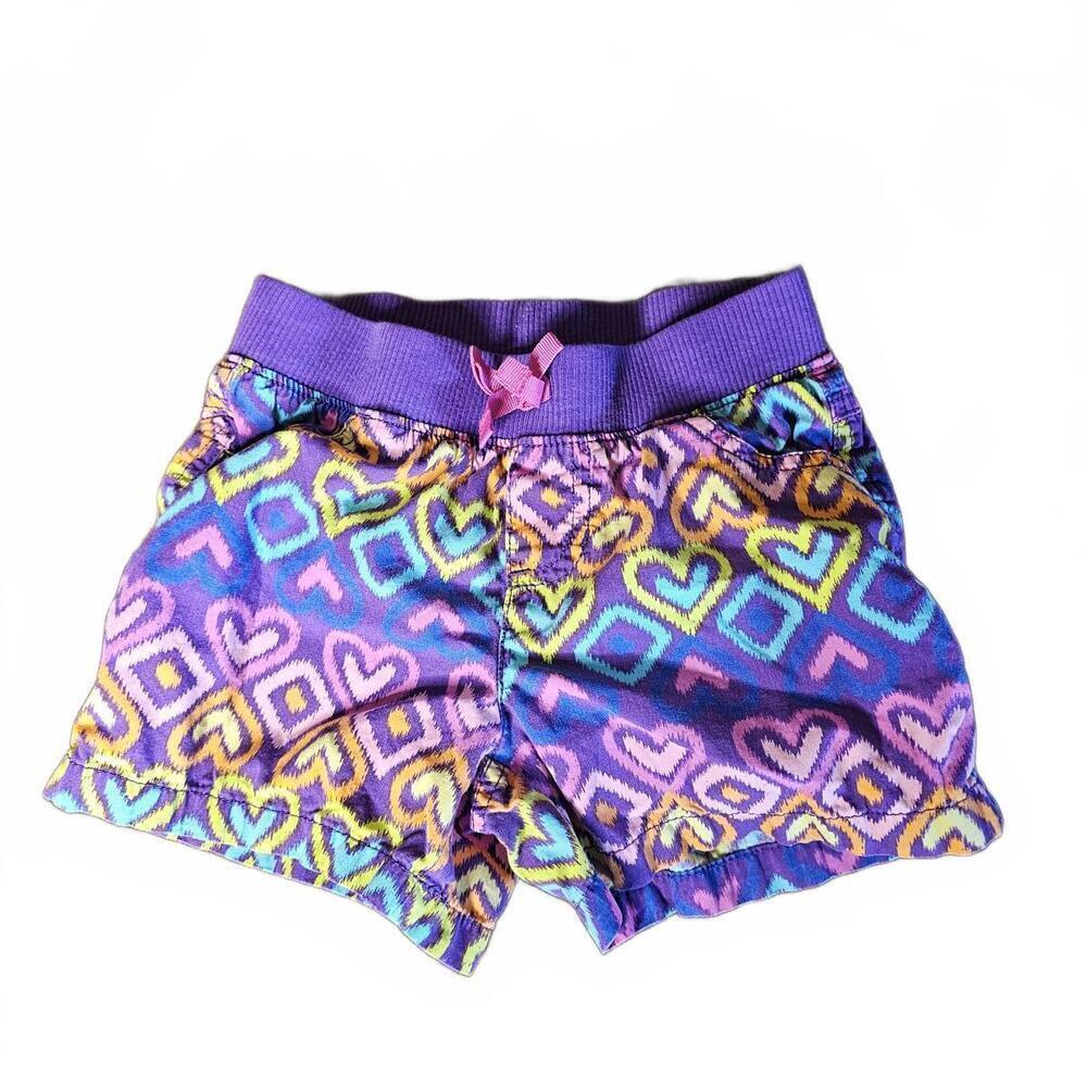 Jumping Beans Girls' Purple Heart Print Shorts Size 6